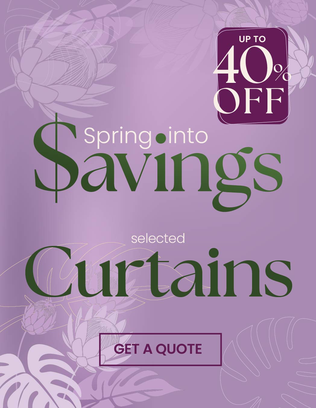 Spring Sale on Curtains