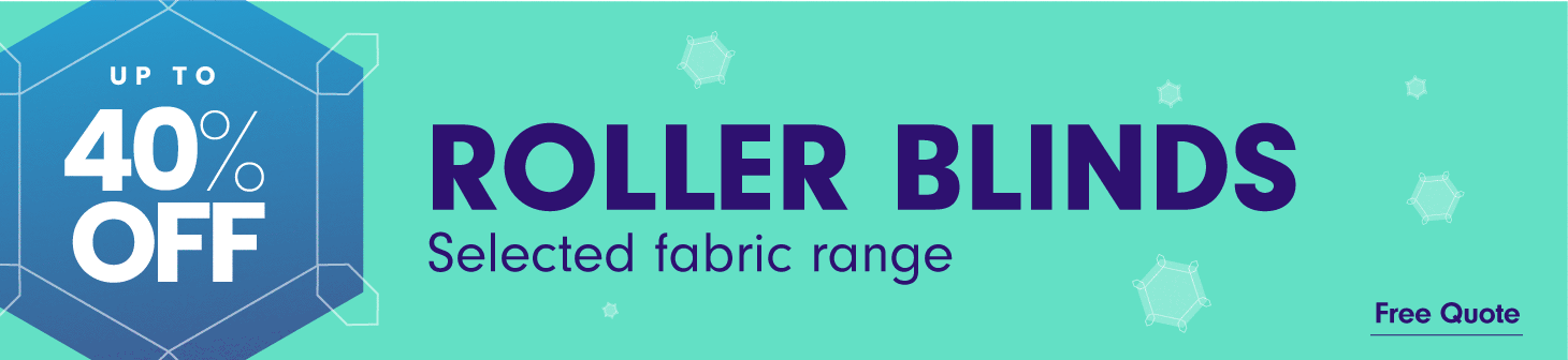 Up to 40% off on selected range of roller blinds